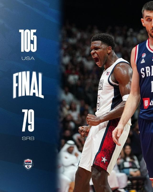 开云APP-美国男篮两节击溃塞尔维亚 进攻凶猛+锁死约基奇