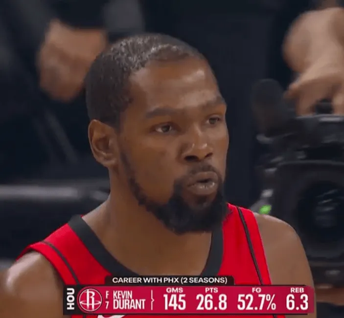 开云官网-杜兰特太阳生涯共出战145场，场均26.8分6.3板&amp;amp;命中率52.7%